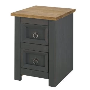 Image of Halea 2 Drawer Small Bedside - Carbon