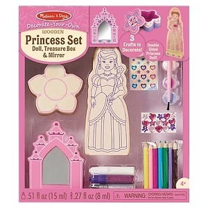 Image of Melissa and Doug Decorate Your Own Wooden Princess Set