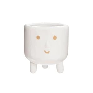 Image of Sass & Belle Little Smiley Face Glaze Leggy Planter