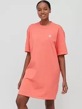 Image of adidas Originals T-Shirt Dress - Coral, Size 6, Women