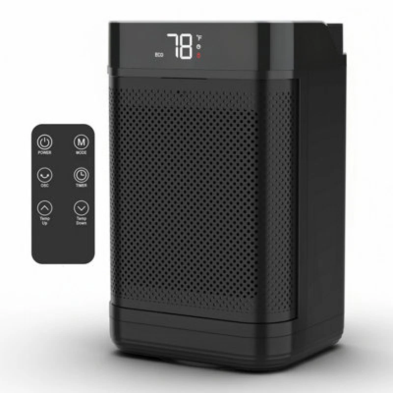 Image of Air Pro Portable Electric Space Heater 10" - Remote Control - LED Display 1-12Hr Timer