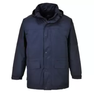Image of Portwest Mens Oban Fleece Lined Waterproof Jacket Navy M