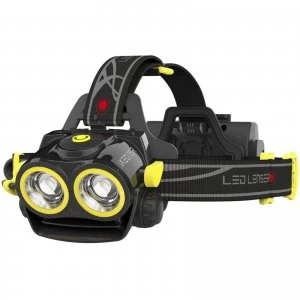 Image of LED Lenser iXEO19R Multi Light Rechargeable LED Head Torch Black & Yellow