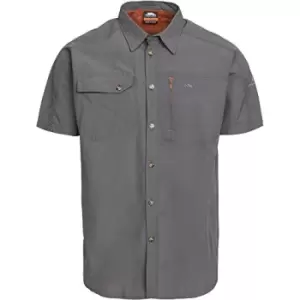 Image of Trespass Mens Lowrel Short Sleeve Travel Shirt (M) (Carbon)