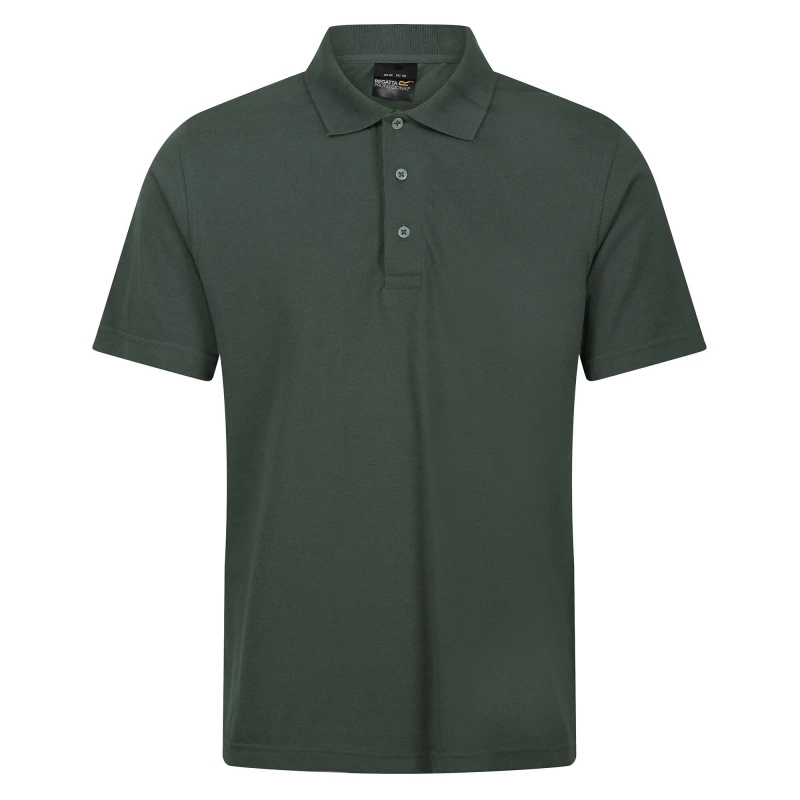 Image of Regatta Professional Mens Short-Sleeved Polo Shirt in Dark Green Size: XS Dark Green Male XS