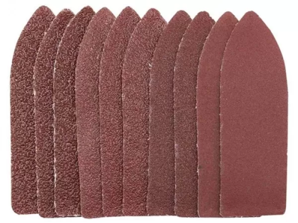 Image of Draper Ten 80 Grit Hook and Loop Finger Sander Sheets (67 x 67 x 22mm)