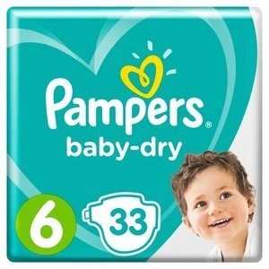 Image of Pampers Baby Dry Size 6 33 Nappies
