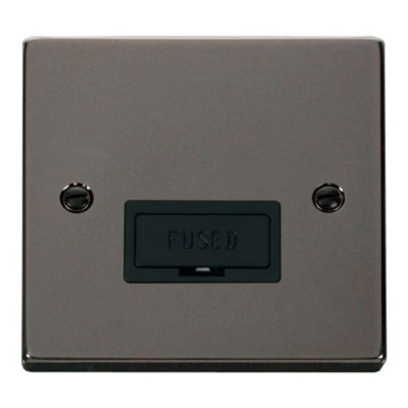 Image of SE Home Black Nickel 13A Fused Connection Unit Black