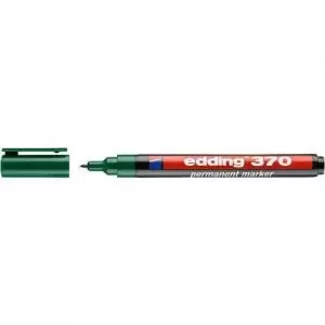 Image of Edding 370 Permanent Marker Bullet Tip 1mm Line Green Pack 10 75615ED