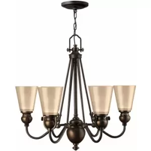 Image of Loops - 6 Bulb Chandelier Hanging Pendant LIght Olde Bronze LED E27 60W Bulb