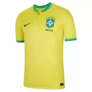 Image of Nike Brazil Home Shirt 2022 2023 Adults - Yellow
