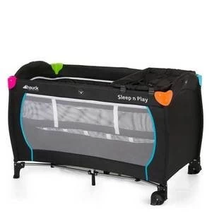 Image of Hauck Sleep N Play Center Travel Cot Black