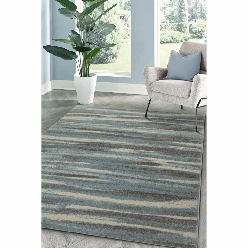 Image of Homemaker Echo Watercolour Blue Rug Blue unisex 160x230cm