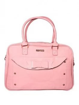 Image of My Babiie Billie Faiers Patent Pink Changing Bag