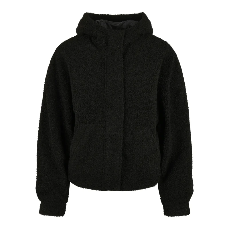 Image of Urban Classics Womens fleece large sizes Urban Classics sherpa Noir Female 2XL