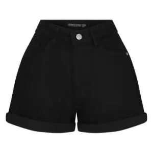 Image of I Saw It First Mom Denim Shorts - Black