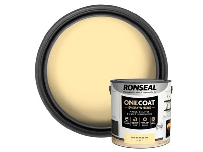 Image of Ronseal KCB.7015103.41804.76 OneCoat EverywhereIndoor Buttercream ... KCB.7015103.41804.76