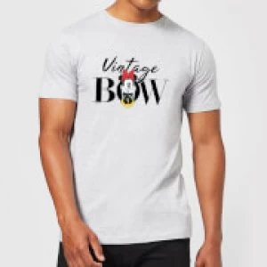 Image of Disney Minnie Mouse Vintage Bow Mens T-Shirt - Grey - M