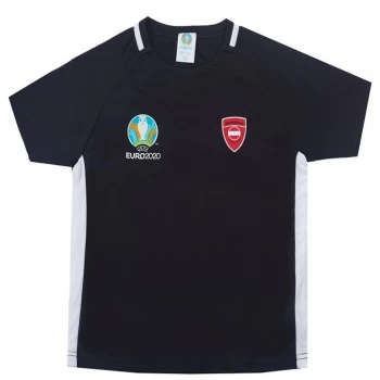 Image of UEFA Euro 2020 Austria Polyester Tee Junior Boys - Black