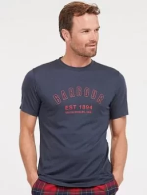Image of Barbour Barbour Calvert Lounge T-Shirt, Navy, Size S, Men