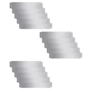 Image of Vidaxl Lawn Fence 15 Pcs Galvanised Steel 100X20 cm