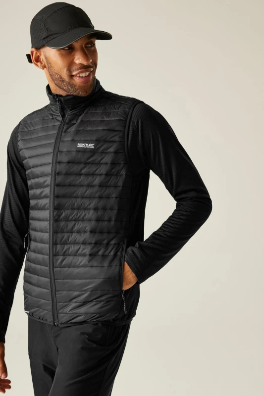 Image of Regatta Regatta Men Andreson Hybrid Bodywarmer in Jet Black Size: Medium Jet Black M Male 5063019997445