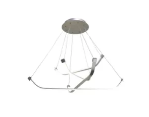 Image of Papua Ceiling LED Light 36W, 2800lm, 3000K Polished Chrome, White Acrylic