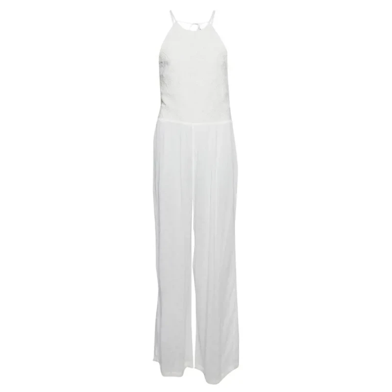 Image of Superdry Womens embroidered jumpsuit Superdry Blanc Female S