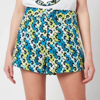 Image of Michael Kors Womens High Waist Shorts with Belt - Bright Limeade - US 4/UK 8