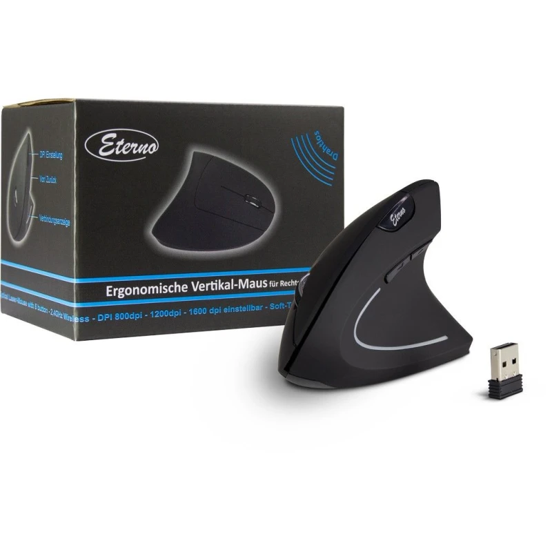 Image of Inter-Tech KM-206R mouse Office Ambidextrous RF Wireless Optical 1600