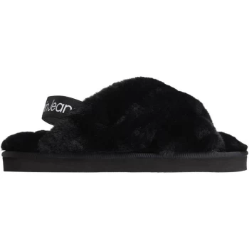 Image of Calvin Klein Jeans Home Slipper Fake Fur - Black