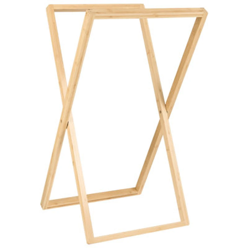 Image of Beliani Towel Stand Arraial Bamboo Wood Light Brown