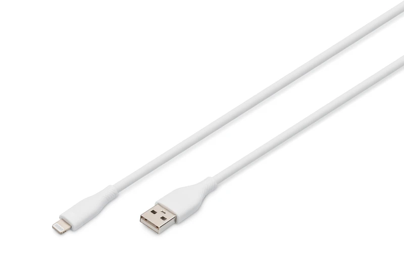 Image of Digitus Lightning silicone connection cable. USB-A - Lightning 0.5m. w