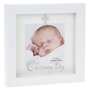 Image of Modern White 4x4 Frame Christening