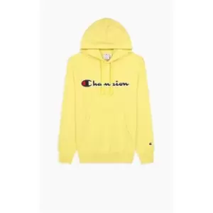 Image of Champion Basic Logo Hoodie - Yellow