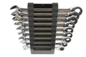 Image of Laser Tools 6699 Ratchet Ring Spanner Set AF 9pc