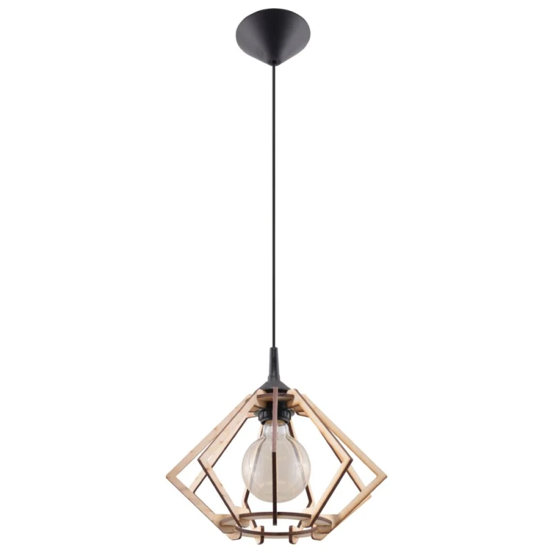 Image of Sollux Lighting Pendant lamp wood Pompelmo Scandinavian Design E27