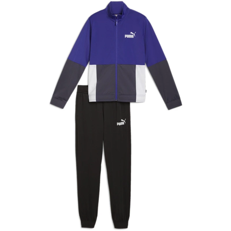 Image of Puma Colourblock Tracksuit Childrens - Blue Blue 7 - 8 Years