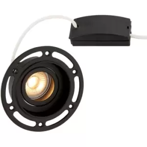 Image of Trimless Plaster-In Ceiling Downlight - 50W GU10 Reflector LED - Matt Black