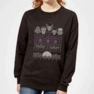 Image of Universal Monsters I Prefer Halloween Womens Sweatshirt - Black - S