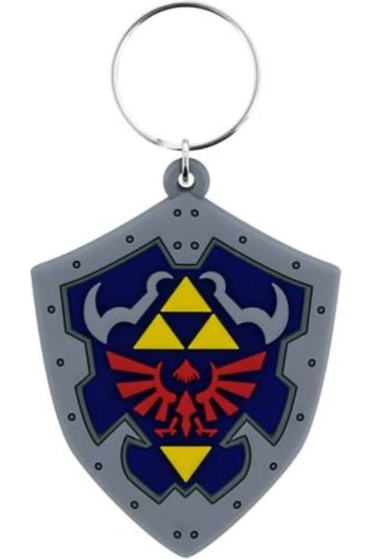 Image of The Legend Of Zelda Hylian Shield Keyring in Mid Blue Mid Blue Unisex One Size