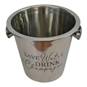 Image of Stainless Steel Champagne Bucket With Handles