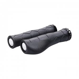 Image of Fabric Ergo Silicone Lock-On Grips - Black