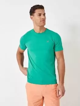 Image of Crew Clothing Classic T-Shirt - Dark Aqua, Dark Aqua, Size S, Men