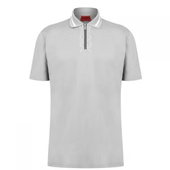Image of Hugo Boss Dolmar 213 Polo Shirt Silver Size L Men