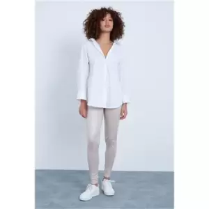 Image of I Saw It First Wet-Look Seamed Leggings - Brown