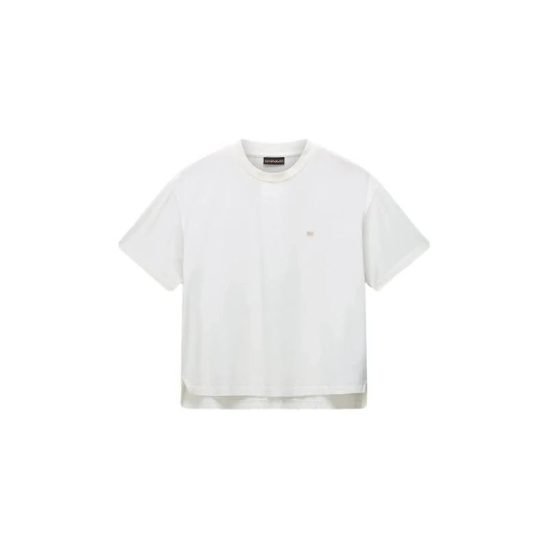 Image of Womens T-Shirt Napapijri Aurora Boxy Blanc Female S