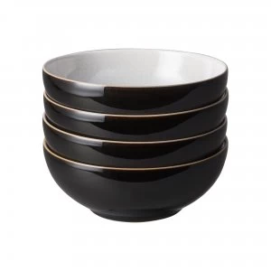 Image of Elements Black 4Pc Cereal Bowl Set