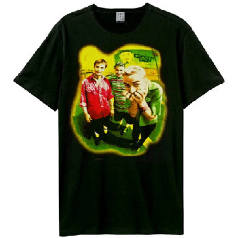 Image of Amplified Amplified Men Mugshot Rebels Green Day T-Shirt in Black Size: X-Small Black XS Male 5063238414587