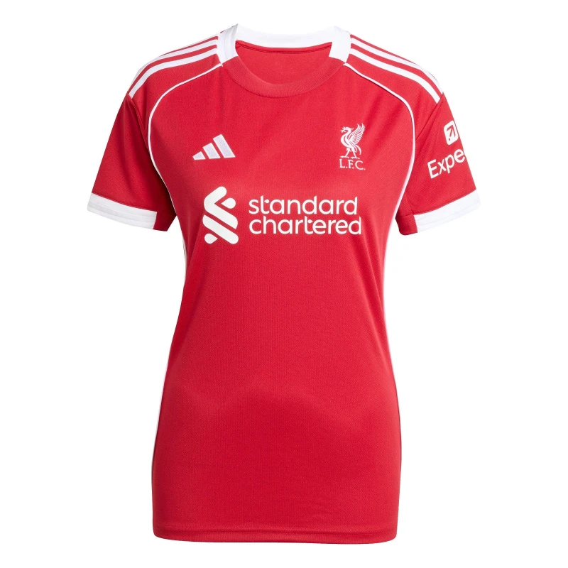 Image of adidas Liverpool Home Shirt 2025 2026 Womens Red female 12 (M)